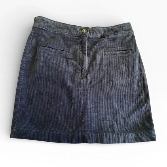 Loft Dark Blue Corduroy Skirt Size: 8 - Picture 1 of 6